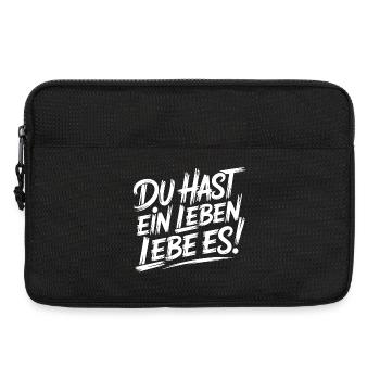 Lebe dein Leben - Laptoptasche 13" - Schwarz - Vorne