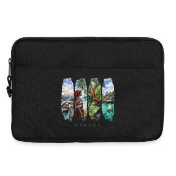 Voyage de vacances au Panama – Ville de canal et motif culturel - Sacoche pour ordinateur portable 13 pouces - noir - Devant