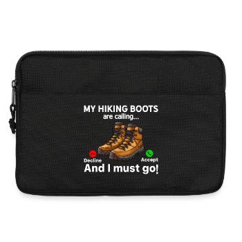 My Hiking boots are calling... and i must go - Laptoptasche 13" - Schwarz - Vorne