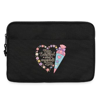 Enkelkind Einschulung 2026 - Laptoptasche 13" - Schwarz - Vorne