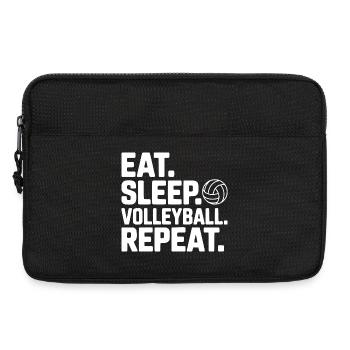 Eat. Sleep. Volleyball. Repeat. - Laptop bag 13" - black - Front