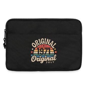Original July 1971 Retro Vintage Birthday - Laptop bag 13" - black - Front