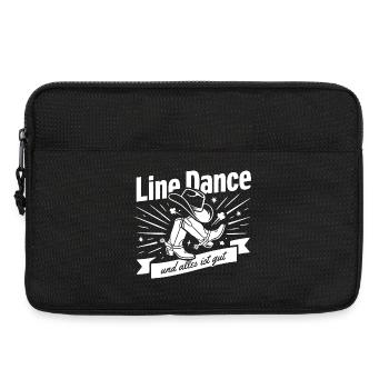 Line Dance Boots Spruch - Laptoptasche 13" - Schwarz - Vorne