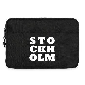 Stockholm logo - Laptop bag 13" - black - Front