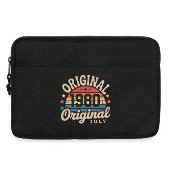 Original Juillet 1980 Anniversaire Vintage Retro - Sacoche pour ordinateur portable 13 pouces - noir - Devant