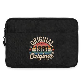 Original July 1981 Retro Vintage Birthday - Laptop bag 13" - black - Front
