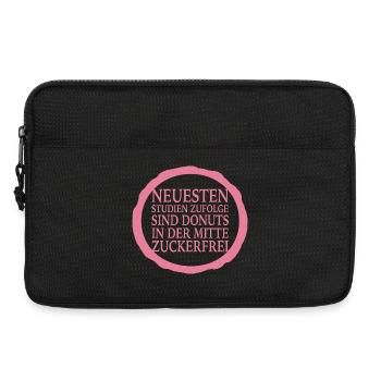 Donuts sind in der Mitte zuckerfrei - Laptoptasche 13" - Schwarz - Vorne