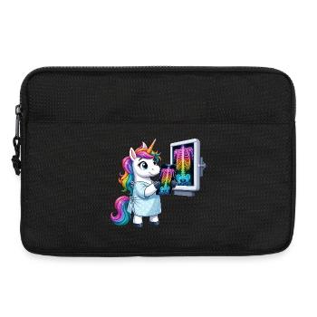 Diagnostic de la licorne du Docteur Arc-en-ciel - Sacoche pour ordinateur portable 13 pouces - noir - Devant