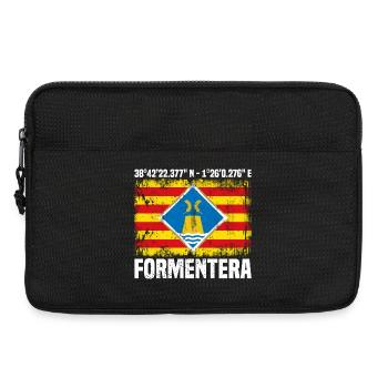 Formentera Koordinaten - Laptoptasche 13" - Schwarz - Vorne