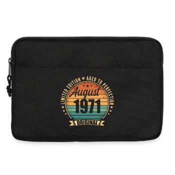 Août 1971 Anniversaire Édition Limitée Vintage - Sacoche pour ordinateur portable 13 pouces - noir - Devant