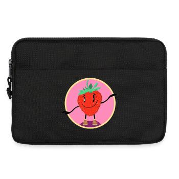 Fraise dansante - Sacoche pour ordinateur portable 13 pouces - noir - Devant