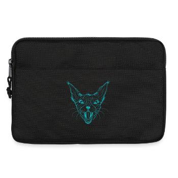 Neon Sphynx Katzengesicht Leuchten - Laptoptasche 13" - Schwarz - Vorne