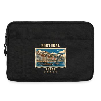 Portugal Porto Vintage Reisemarke - Laptoptasche 13" - Schwarz - Vorne