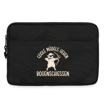 Bogensport Coole Mädels gehen Bogenschiessen - Laptoptasche 13" - Schwarz - Vorne