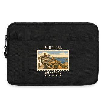 Portugal Monsaraz Vintage Reisemarke - Laptoptasche 13" - Schwarz - Vorne