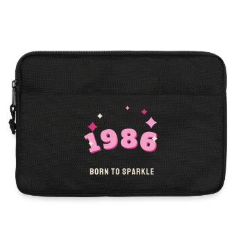 1986 Born to Sparkle Jahrgang 40. Geburtstag - Laptoptasche 13" - Schwarz - Vorne