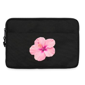 Intensiver blassrosa Hibiskus - Laptoptasche 13" - Schwarz - Vorne