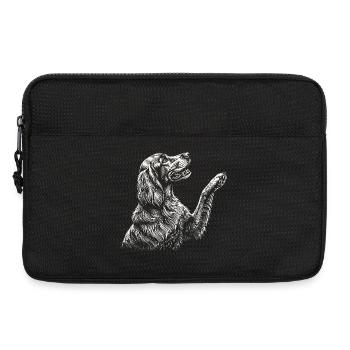 Irischer Zuspieler zieht Pfote hoch – Roter Zuspieler Hund Mama Papa - Laptoptasche 13" - Schwarz - Vorne