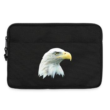 Adlerkopf, Weißkopfseeadler, Adler, Greifvogel aus - Laptoptasche 13" - Schwarz - Vorne