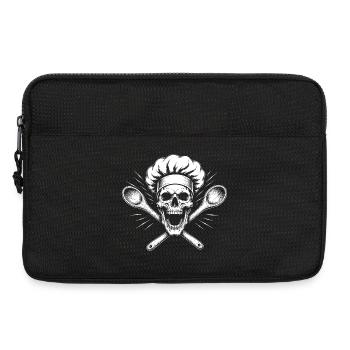 Squelette de cuisson avec croix de cuillère - Sacoche pour ordinateur portable 13 pouces - noir - Devant