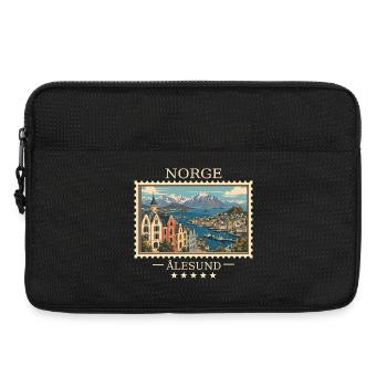 Norwegen Ålesund Vintage Reisemarke - Laptoptasche 13" - Schwarz - Vorne