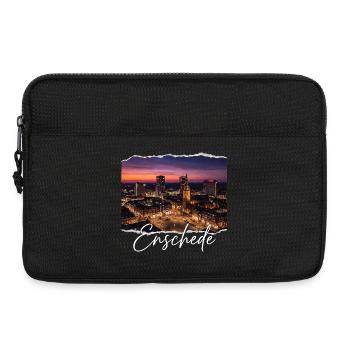 Enschede Abendpanorama Script - Laptoptasche 13" - Schwarz - Vorne
