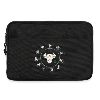 Signe du zodiaque Taureau - Sacoche pour ordinateur portable 13 pouces - noir - Devant