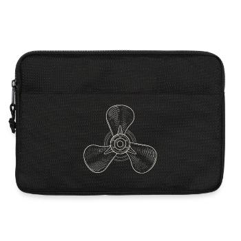 Vintage Three-Blade Propeller Illustration - Laptop bag 13" - black - Front