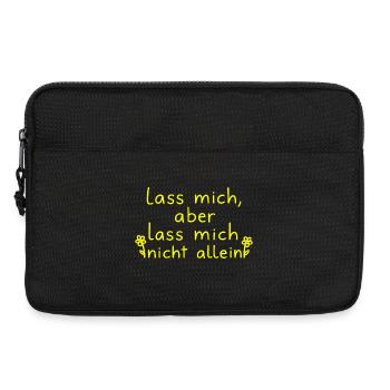 Lass mich, aber lass mich nicht allein neongelb  - Laptoptasche 13" - Schwarz - Vorne
