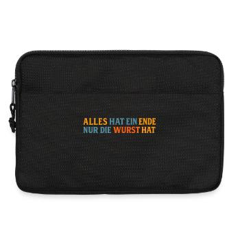 Alles hat ein Ende, außer der Wurst - Laptoptasche 13" - Schwarz - Vorne
