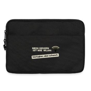 Mein Gehirn ist wie WLAN - verfügbar, aber schwach - Laptoptasche 13" - Schwarz - Vorne