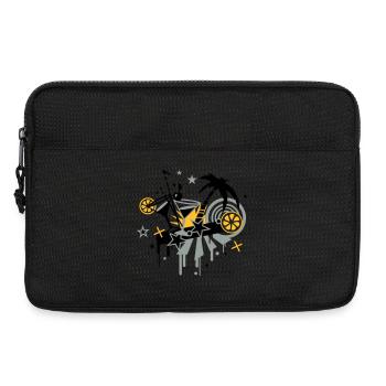 Cocktail Gläser und Palme. Strand,Ferien,Sommer - Laptoptasche 13" - Schwarz - Vorne