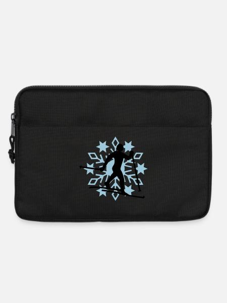 Cross-country snow flake - Laptop bag 13" - black