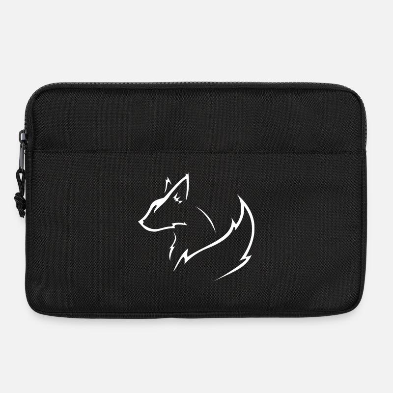 weißer Fuchs - Laptoptasche 13" - Schwarz