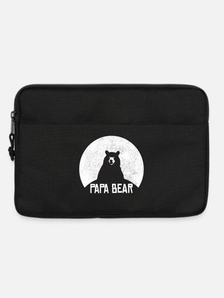 Bester Papa Vintage Bär Retro Vatertag Geschenk - Laptoptasche 13" - Schwarz