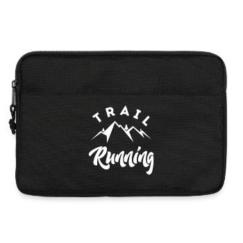 Trail Running - T-Shirt für jeden Trial Runner! - Laptoptasche 13" - Schwarz - Vorne