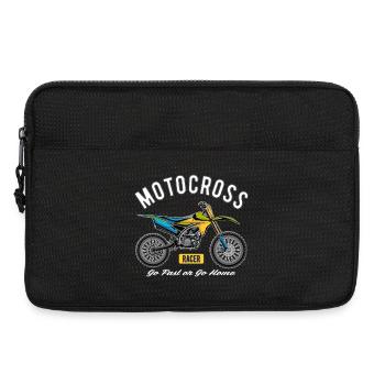 Coureur de motocross! - Sacoche pour ordinateur portable 13 pouces - noir - Devant