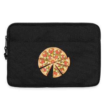 Pizza au salami, poivrons, champignons et fromage - Sacoche pour ordinateur portable 13 pouces - noir - Devant