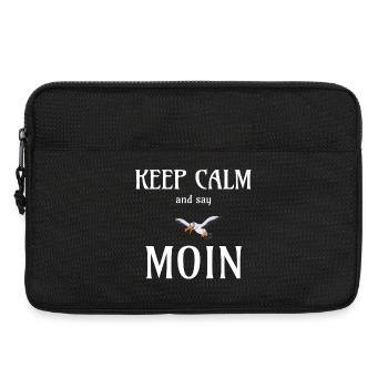 KEEP CALM AND SAY MOIN - Möwe Geschenk - Laptoptasche 13" - Schwarz - Vorne
