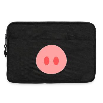 Schwein - Laptoptasche 13" - Schwarz - Vorne