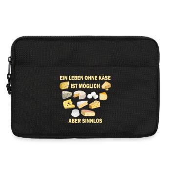 Ein Leben ohne Käse ist möglich aber sinnlos - Laptoptasche 13" - Schwarz - Vorne