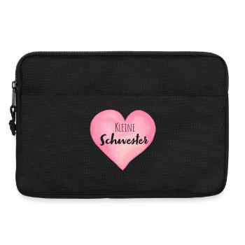 Kleine Schwester Herz - Laptoptasche 13" - Schwarz - Vorne