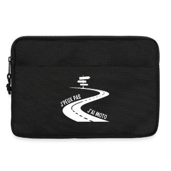 moto, moto sport, moto humour - Sacoche pour ordinateur portable 13 pouces - noir - Devant