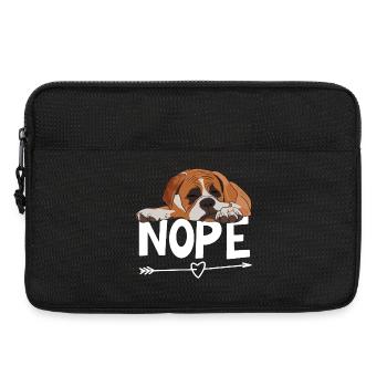 Boxer Hund Nope - Laptoptasche 13" - Schwarz - Vorne