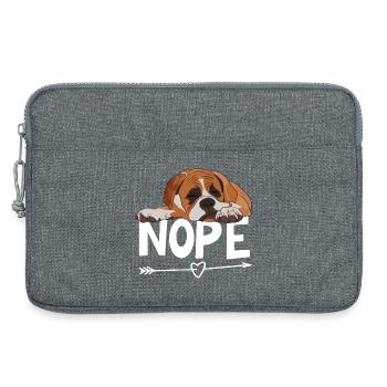 Boxer Hund Nope - Laptoptasche 13" - Grau meliert - Vorne