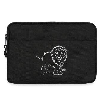 Löwe - Liebe Tiere - Laptoptasche 13" - Schwarz - Vorne