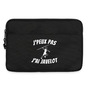 javelot, lancer de javelot - Sacoche pour ordinateur portable 13 pouces - noir - Devant
