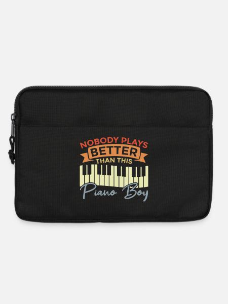 Klavierspieler Junge - Laptoptasche 13" - Schwarz