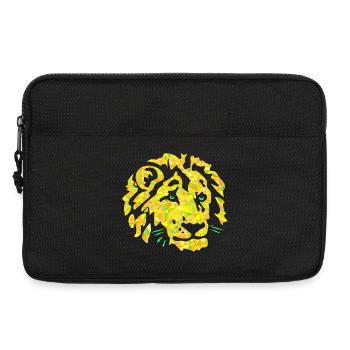 Tête de Lion Polygone - Sacoche pour ordinateur portable 13 pouces - noir - Devant