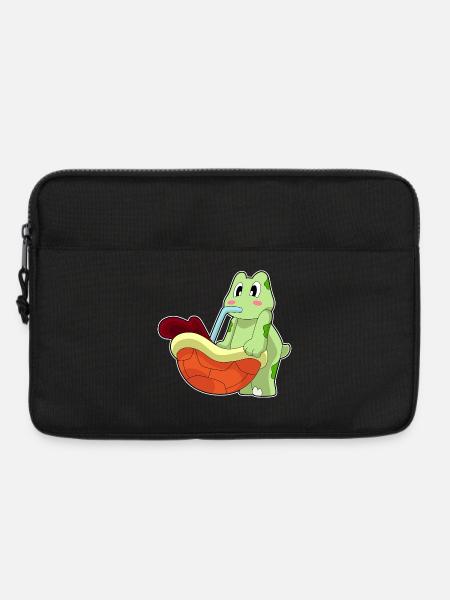 Schildkröte Kaffee  - Laptoptasche 13" - Schwarz